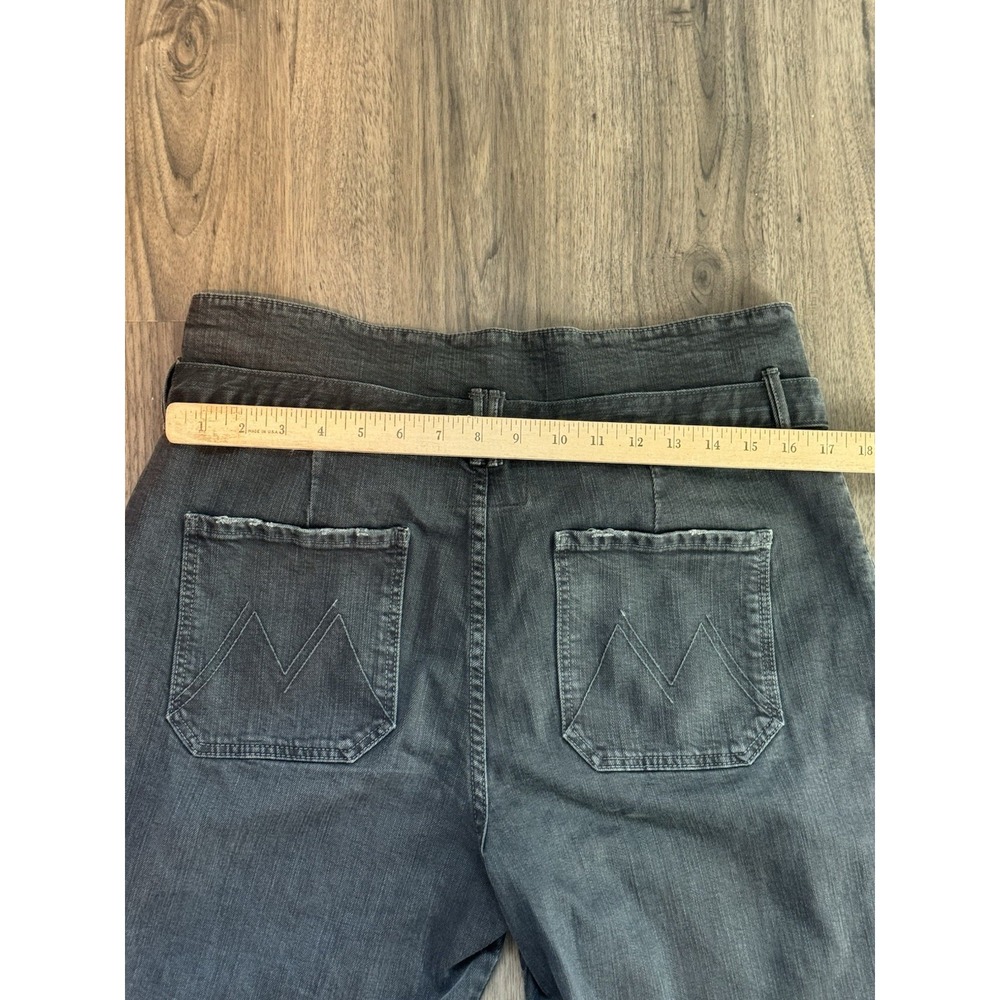 Mother Superior Denim Greaser Paperbag Pleat Jeans 30 Faded Black High Rise - Picture 15 of 15